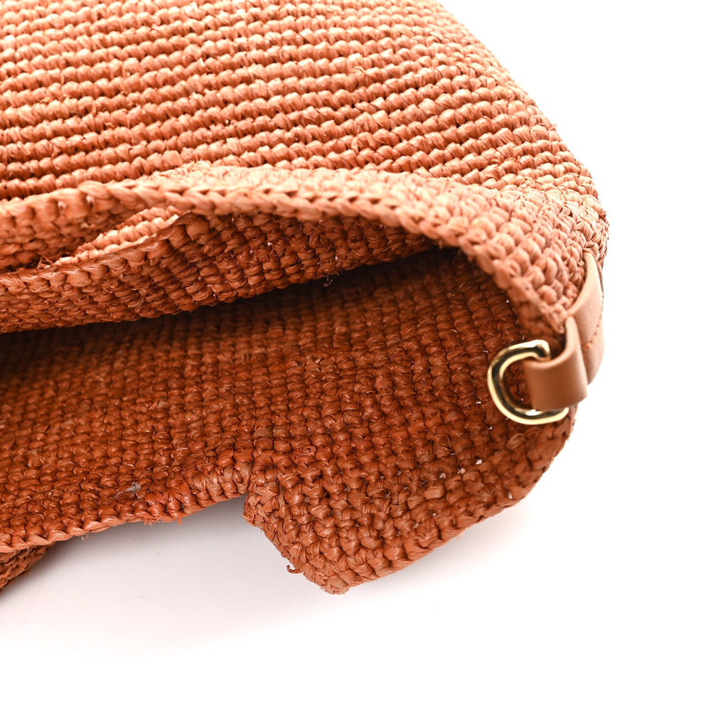 Raffia Mini Slit Tote Bag Honey Gold