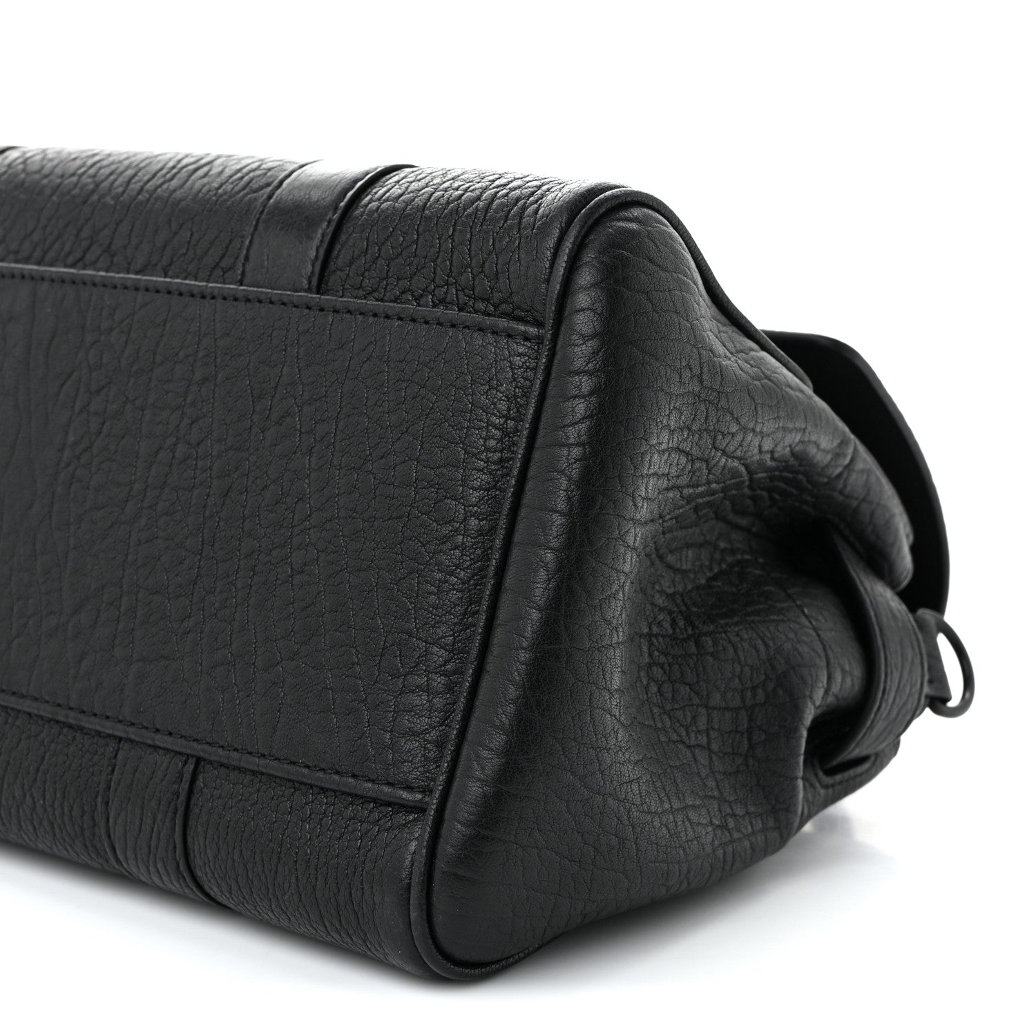 Natural Grain Small Bayswater Satchel Black