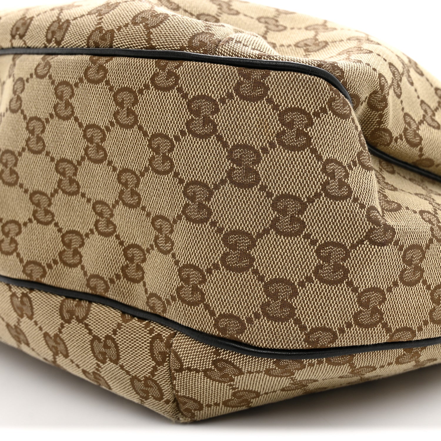 Monogram Large New Ladies Web Hobo Dark Brown