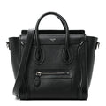 Drummed Calfskin Nano Luggage Black
