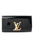 Patent Louise Clutch Black