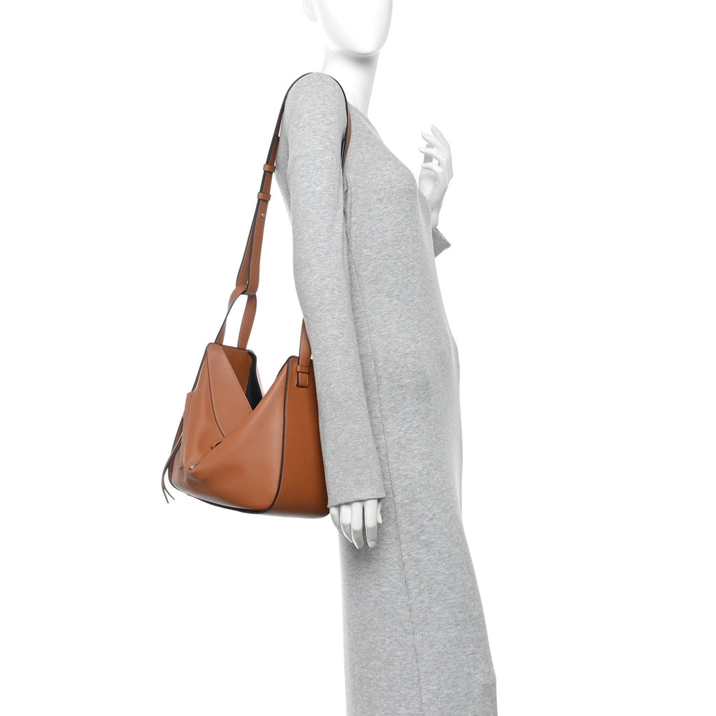 Calfskin Small Hammock Shoulder Bag Tan