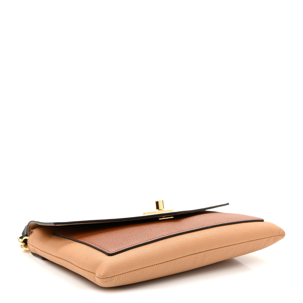 Soft Calfskin My Lockme Pochette Arizona Quartz Caramel