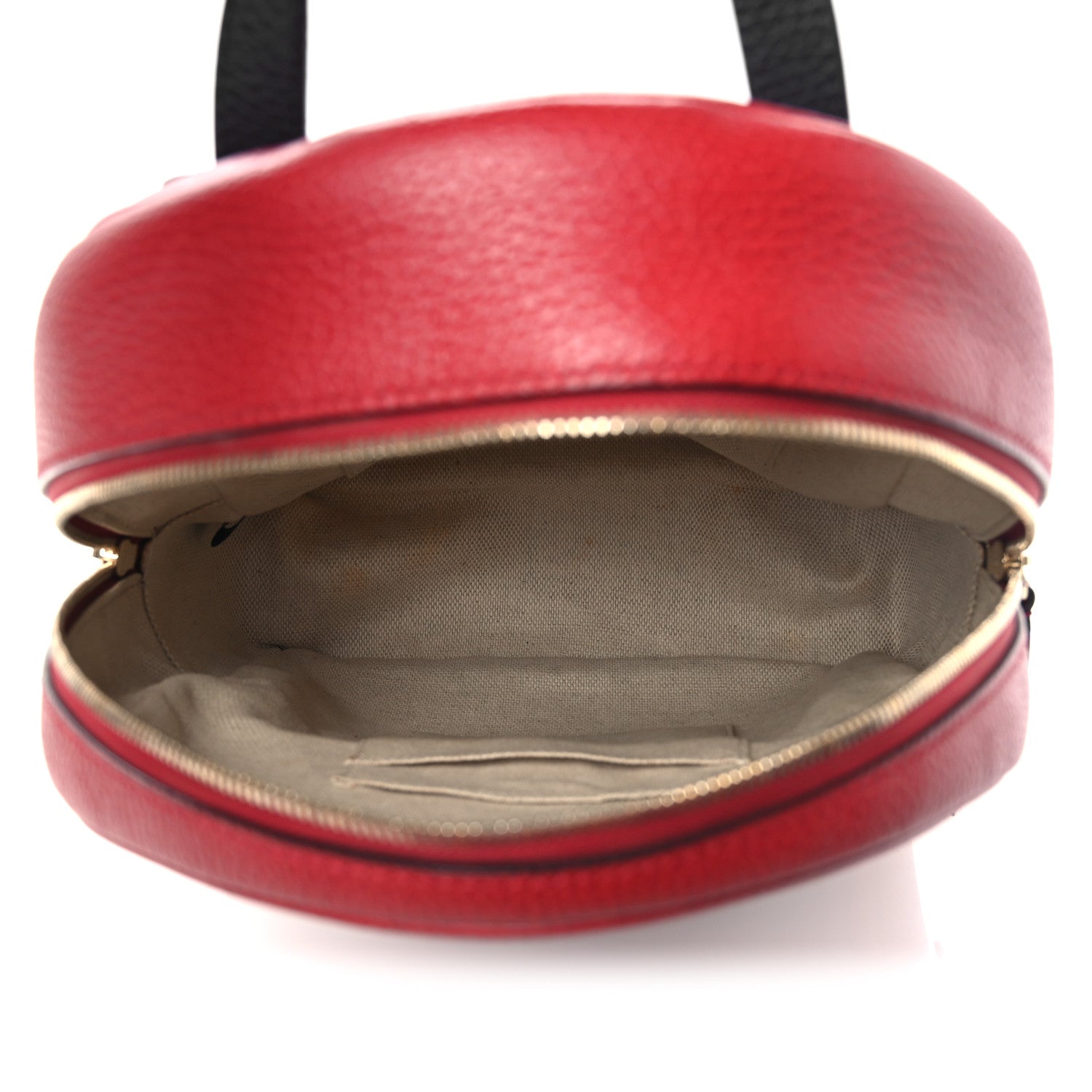 Pebbled Calfskin Bi-Color Soho Chain Backpack Red Navy