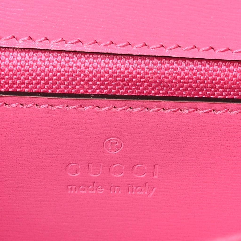GG Monogram Scratch Lux Calfskin Mini Luce Shoulder Bag Rose Dark Blossom