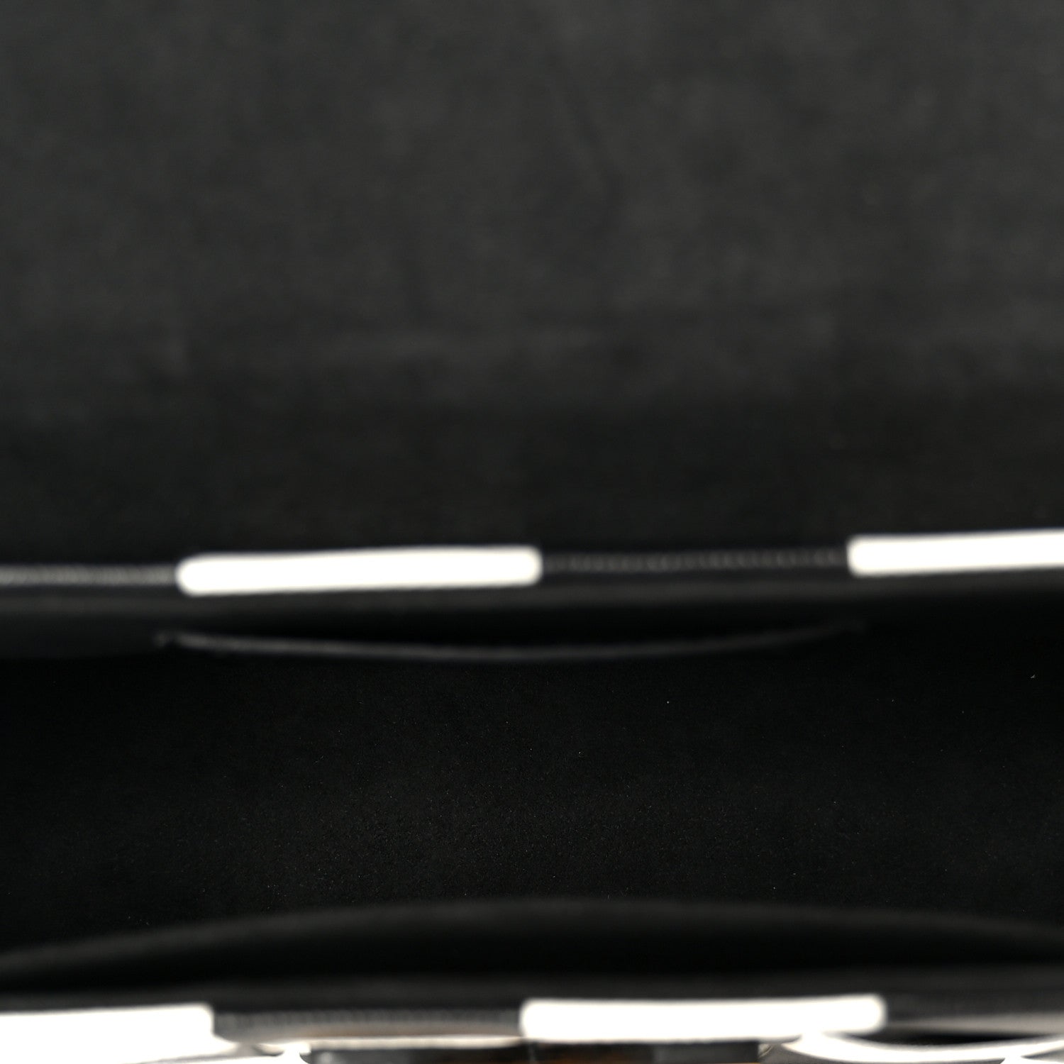 Calfskin Damier Tressage Twist Shoulder Bag MM Black White