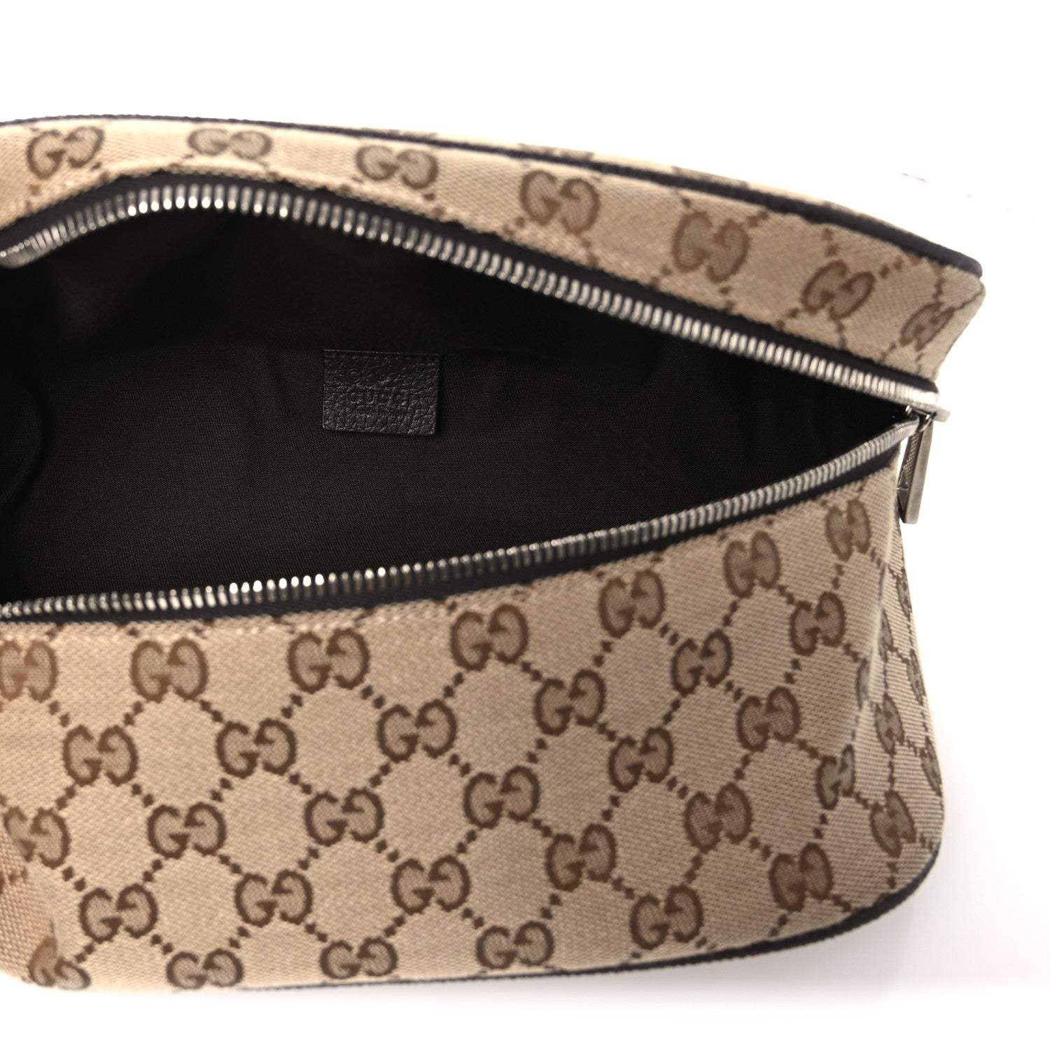 Monogram Dollar Calfskin Waist Pouch Beige Ebony Testa di Moro Marrone Scuro