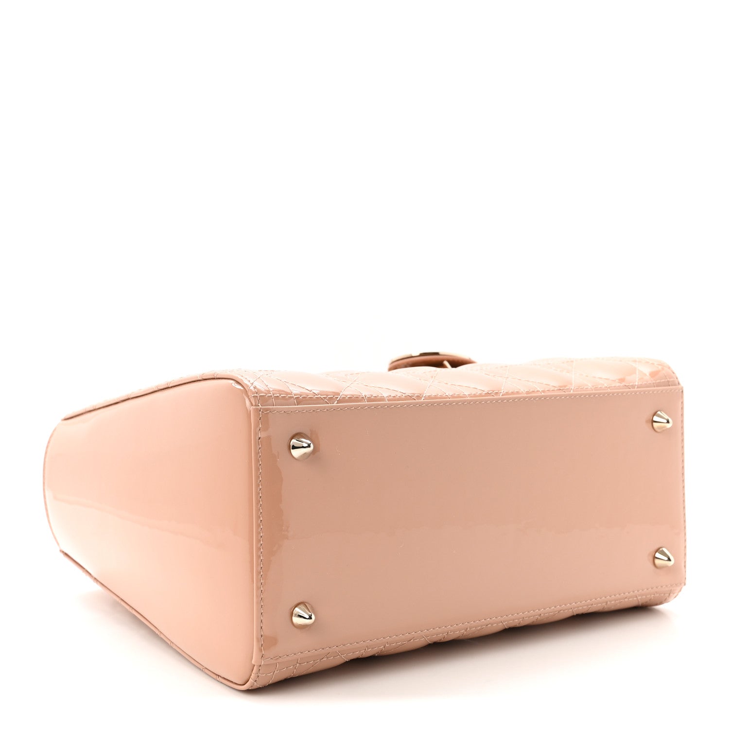 Patent Cannage Medium Lady Dior Rose Des Vents