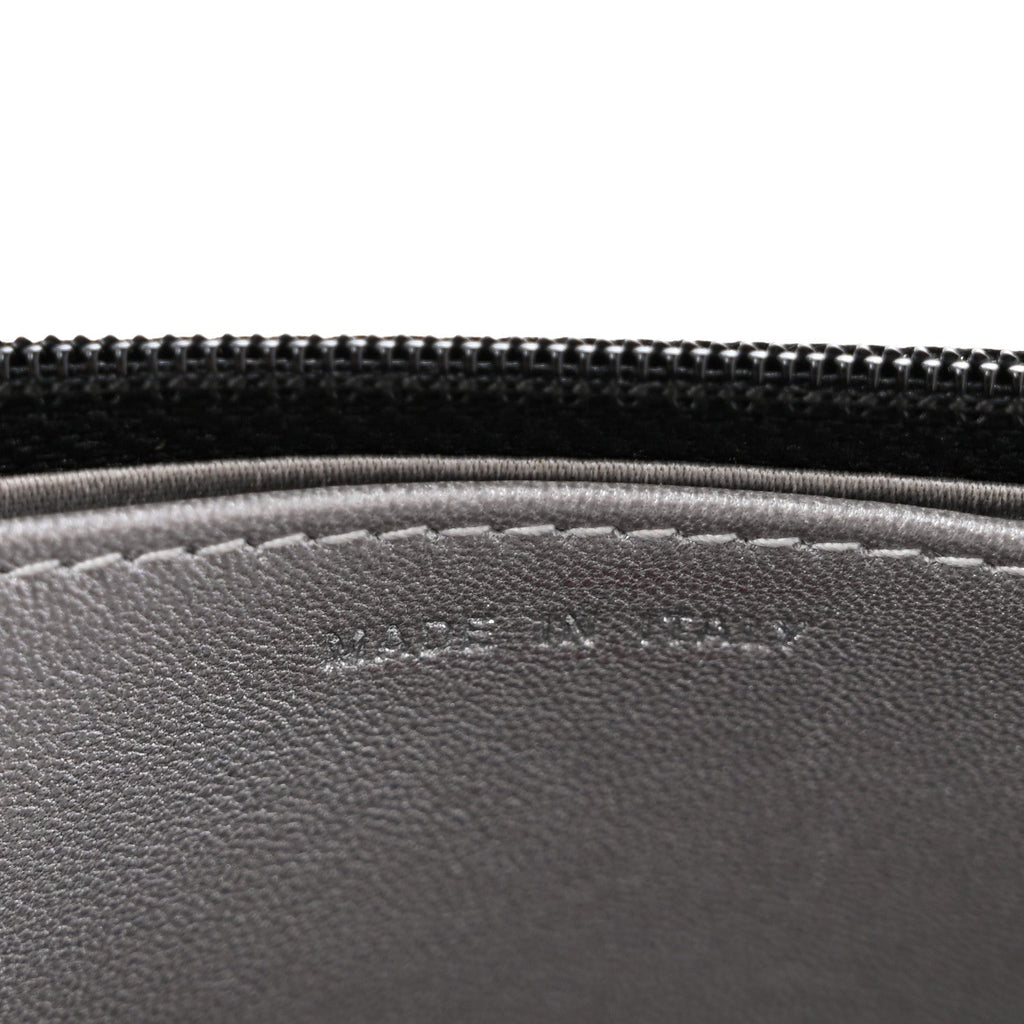 Lambskin Camellia Embossed Wallet On Chain WOC Black