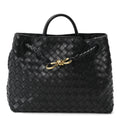 Nappa Intrecciato Medium Andiamo Shoulder Bag Black