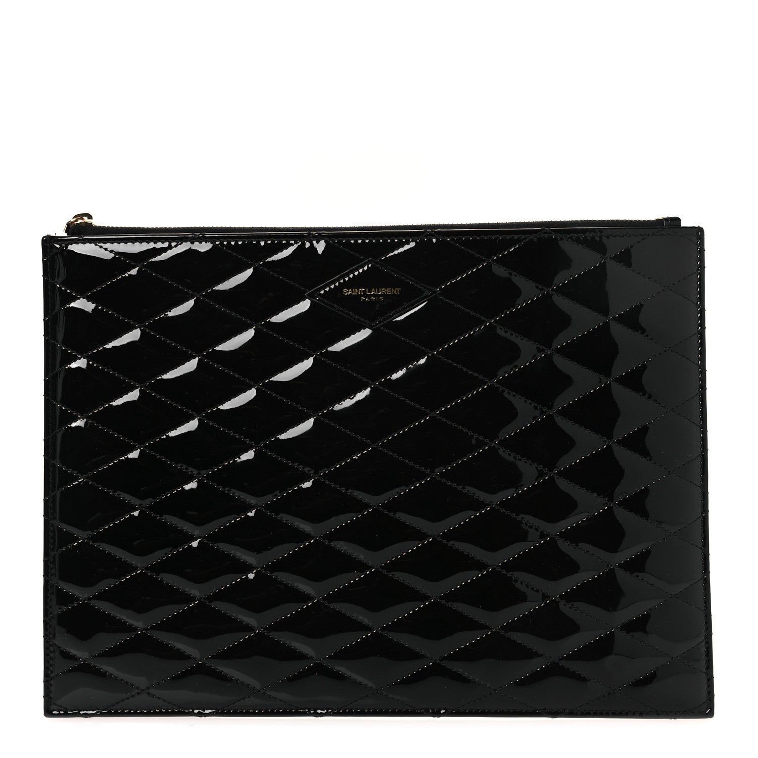 Patent Quilted iPad Case Black
