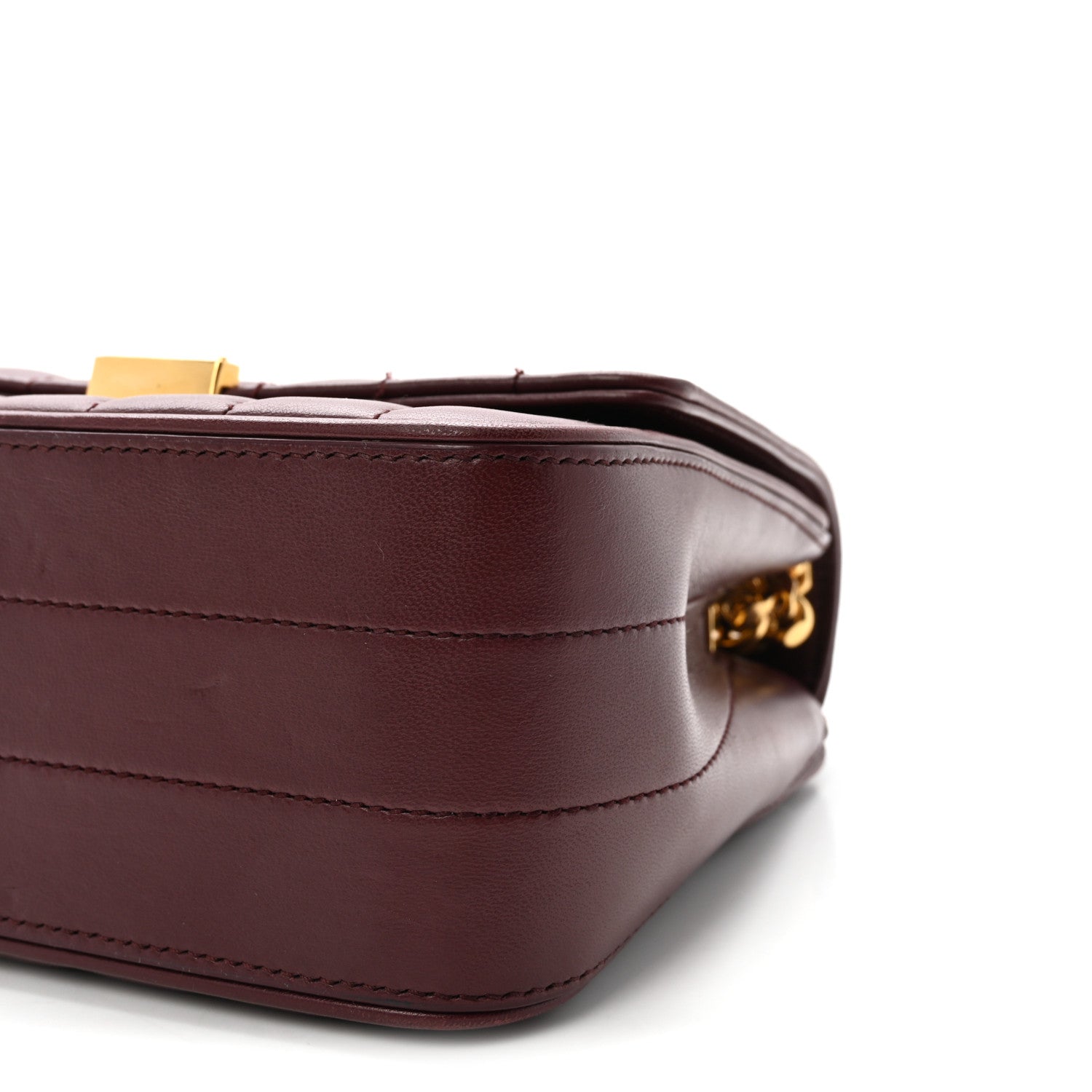 Lambskin Matelasse Monogram Medium Vicky Chain Bag Rouge Legion