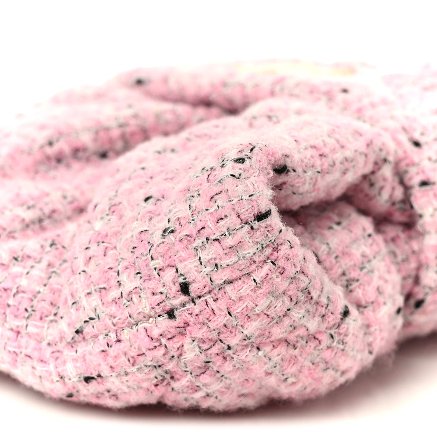 Tweed Quilted Mini Bow Bag Pink Black Ecru