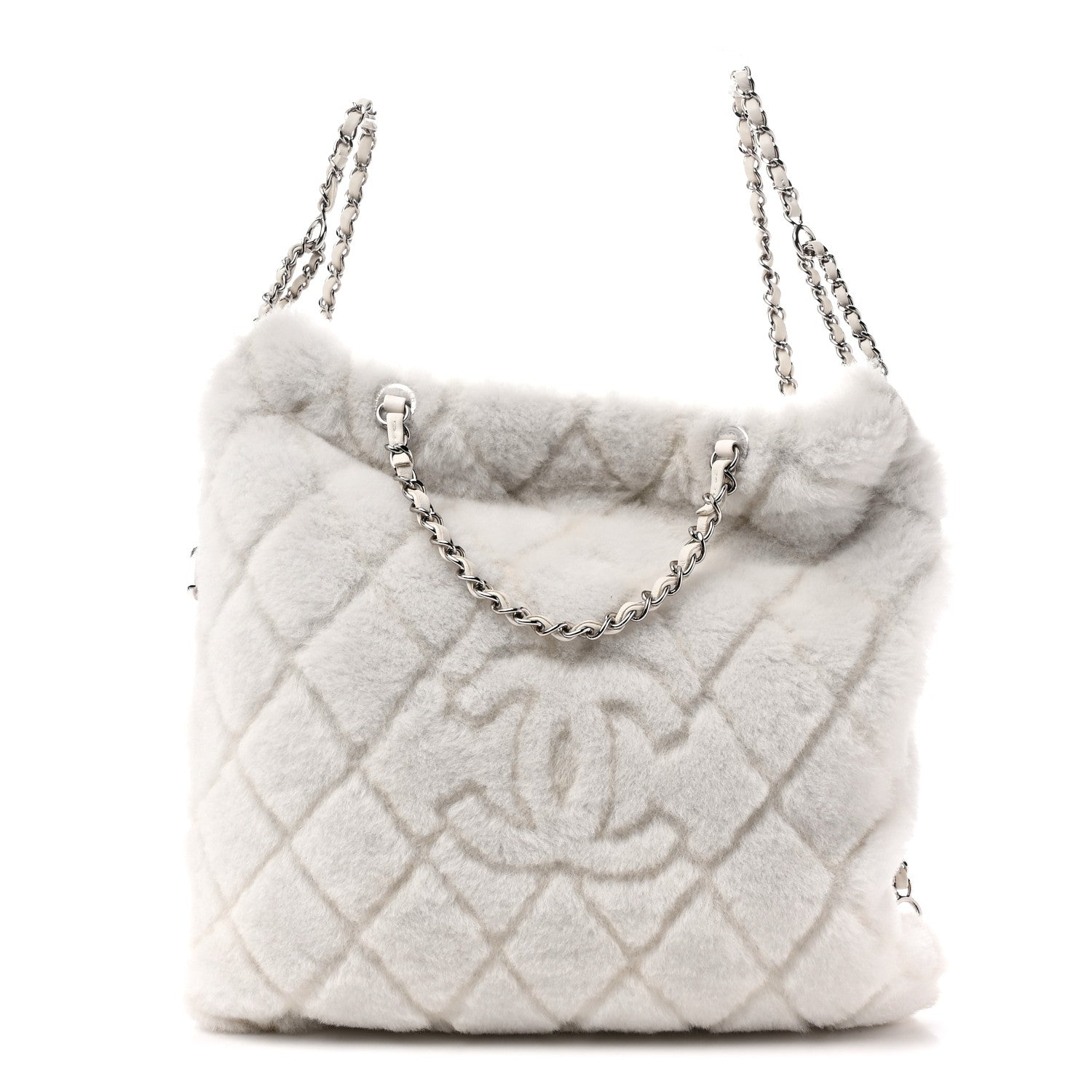 Shearling Coco Neige Backpack White