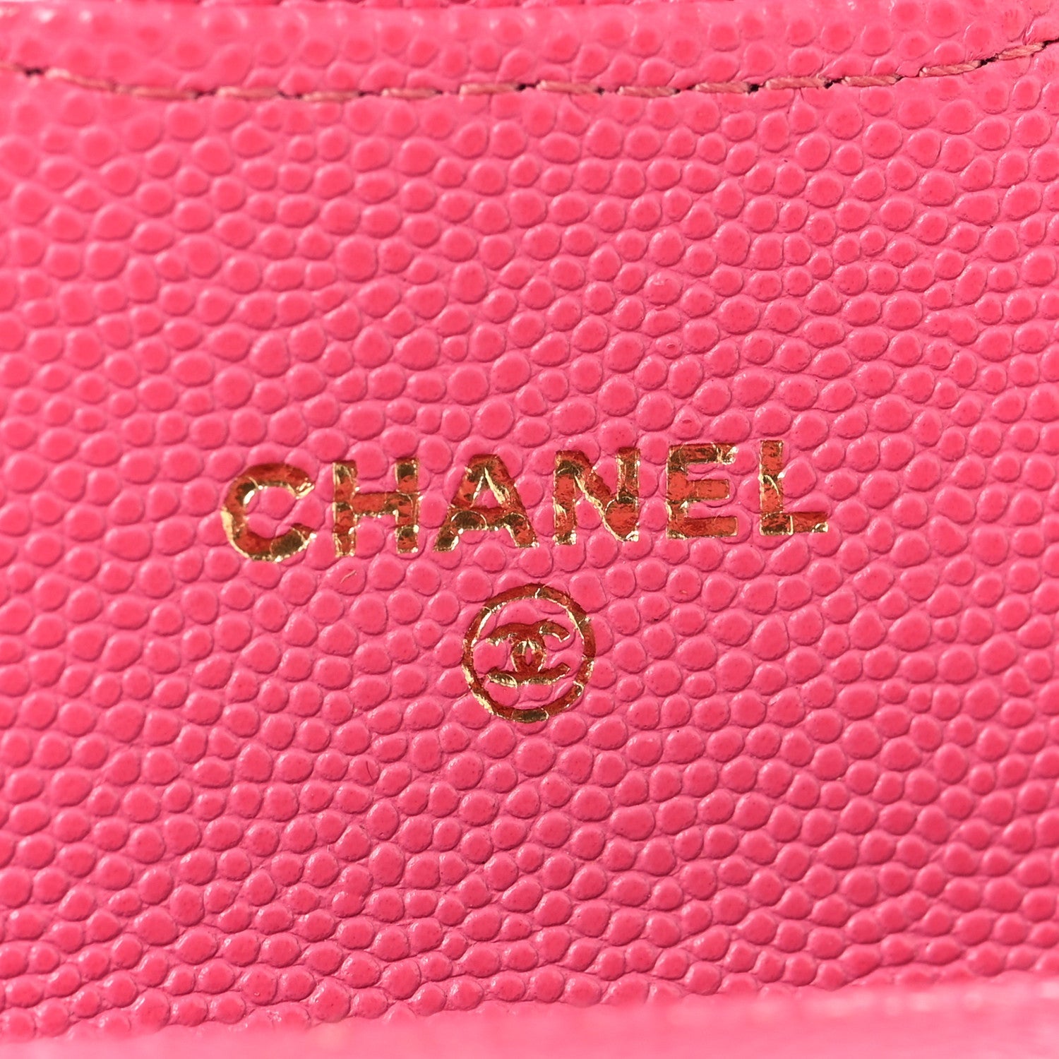 Caviar Quilted Flap Card Holder Wallet Pink