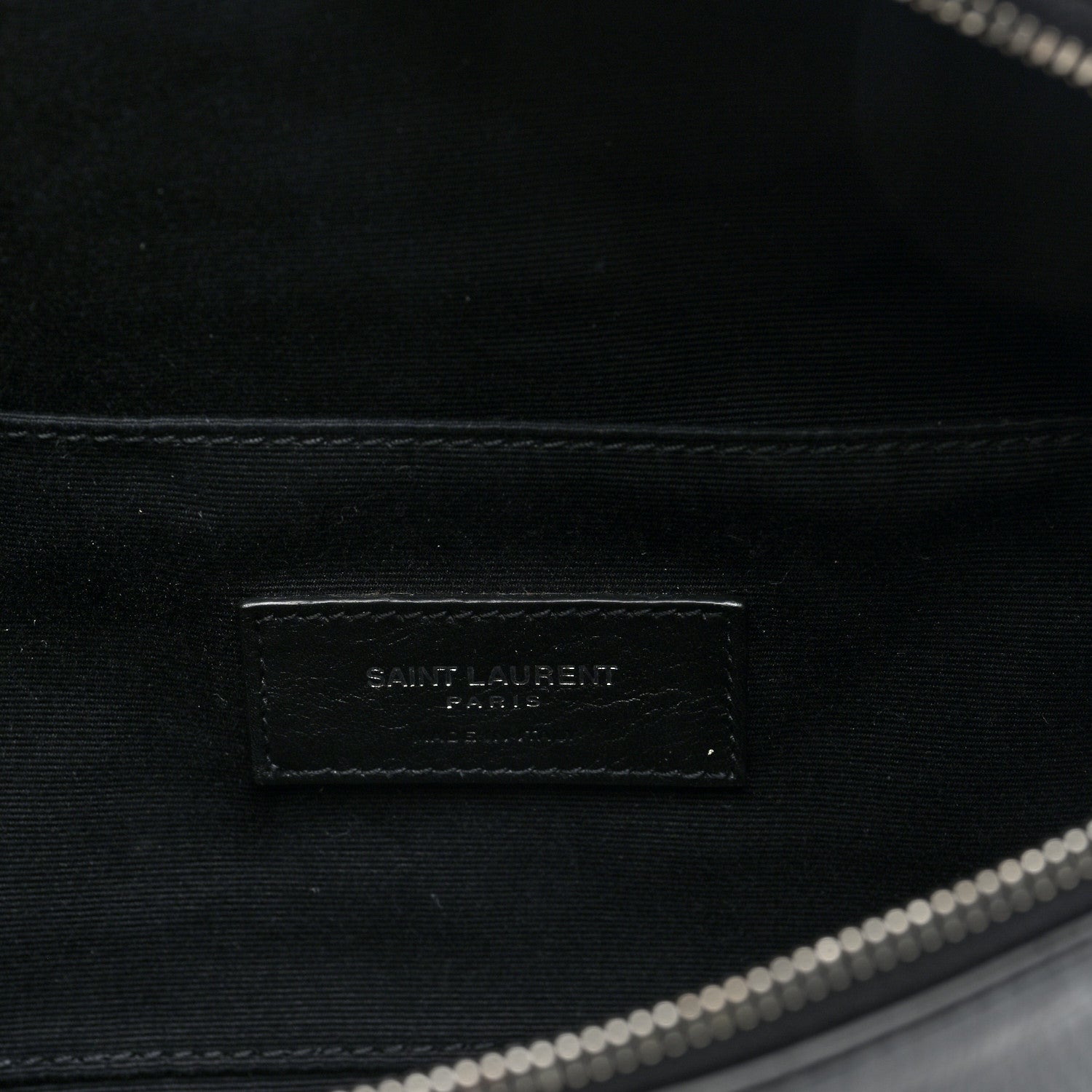 Lizard Embossed Calfskin Belt Bag Black