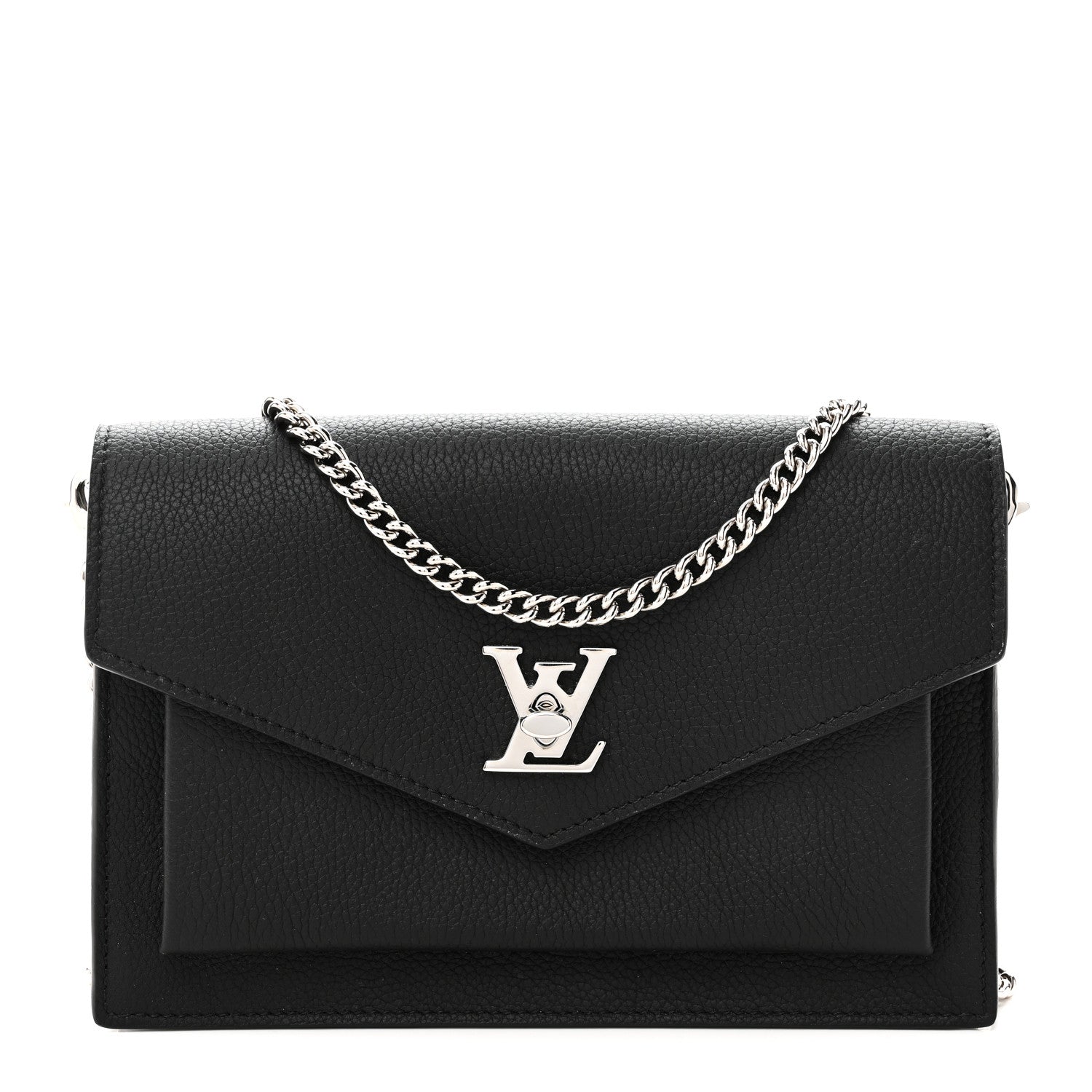 Soft Calfskin My Lockme Chain Pochette Black