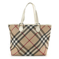 Nova Check Large Nickie Tote White