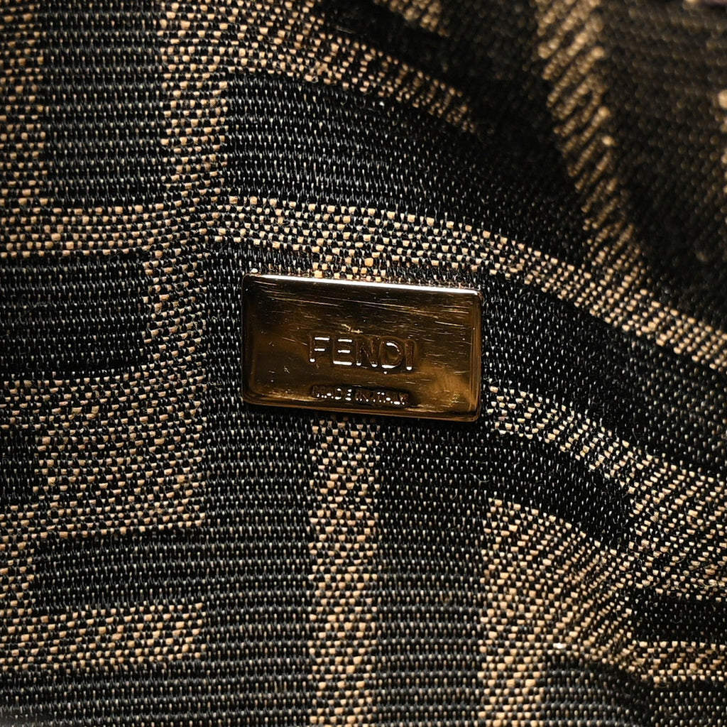 Fabric Jacquard FF 1974 Mini Baguette Tobacco Moro Black