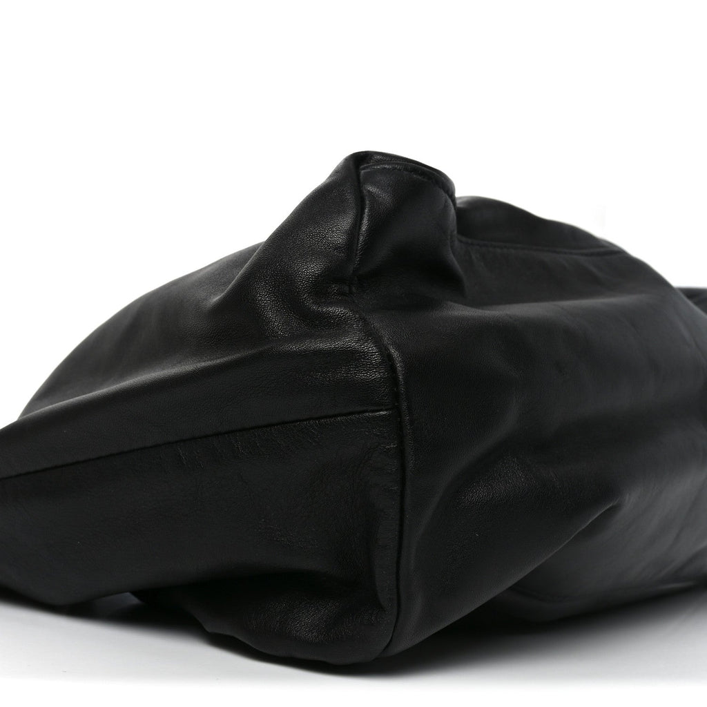 Soft Calf Chain Tote Black