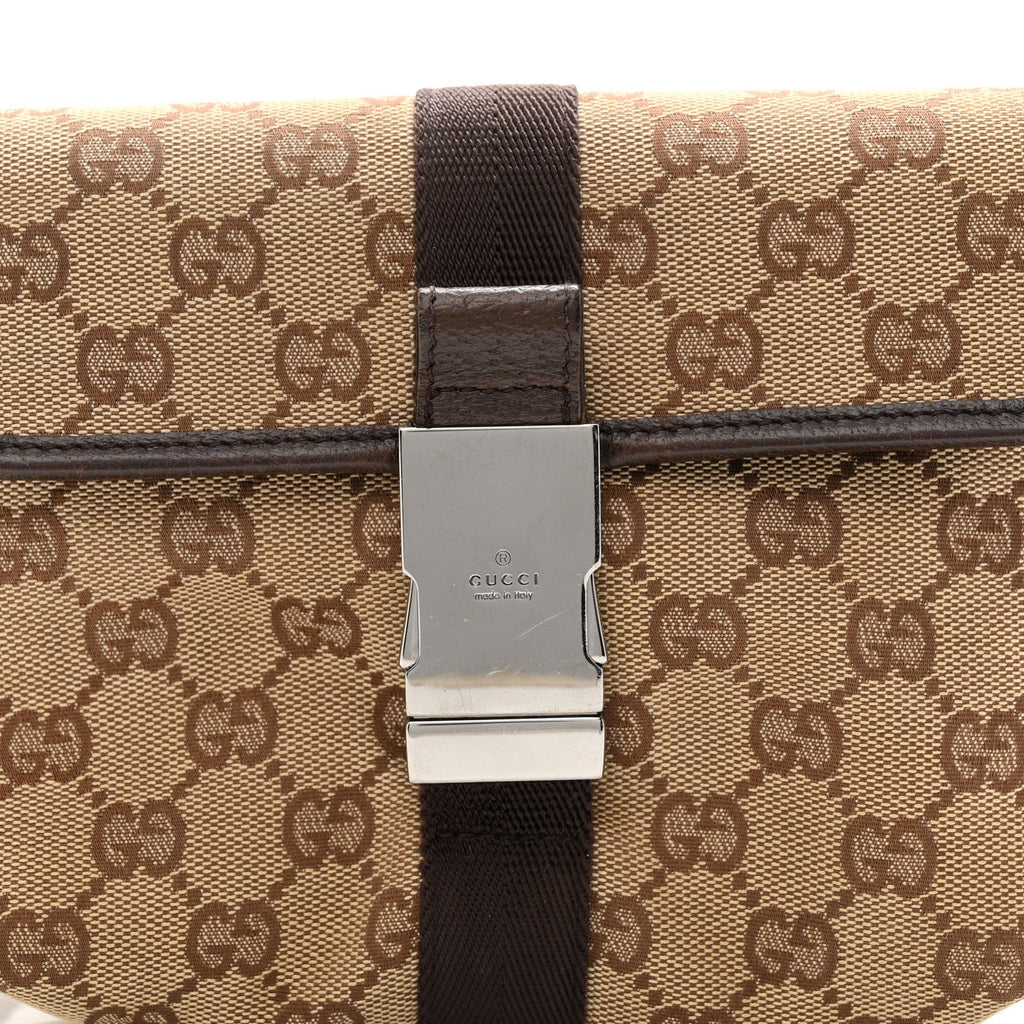 Monogram Waist Pouch Bag Dark Brown