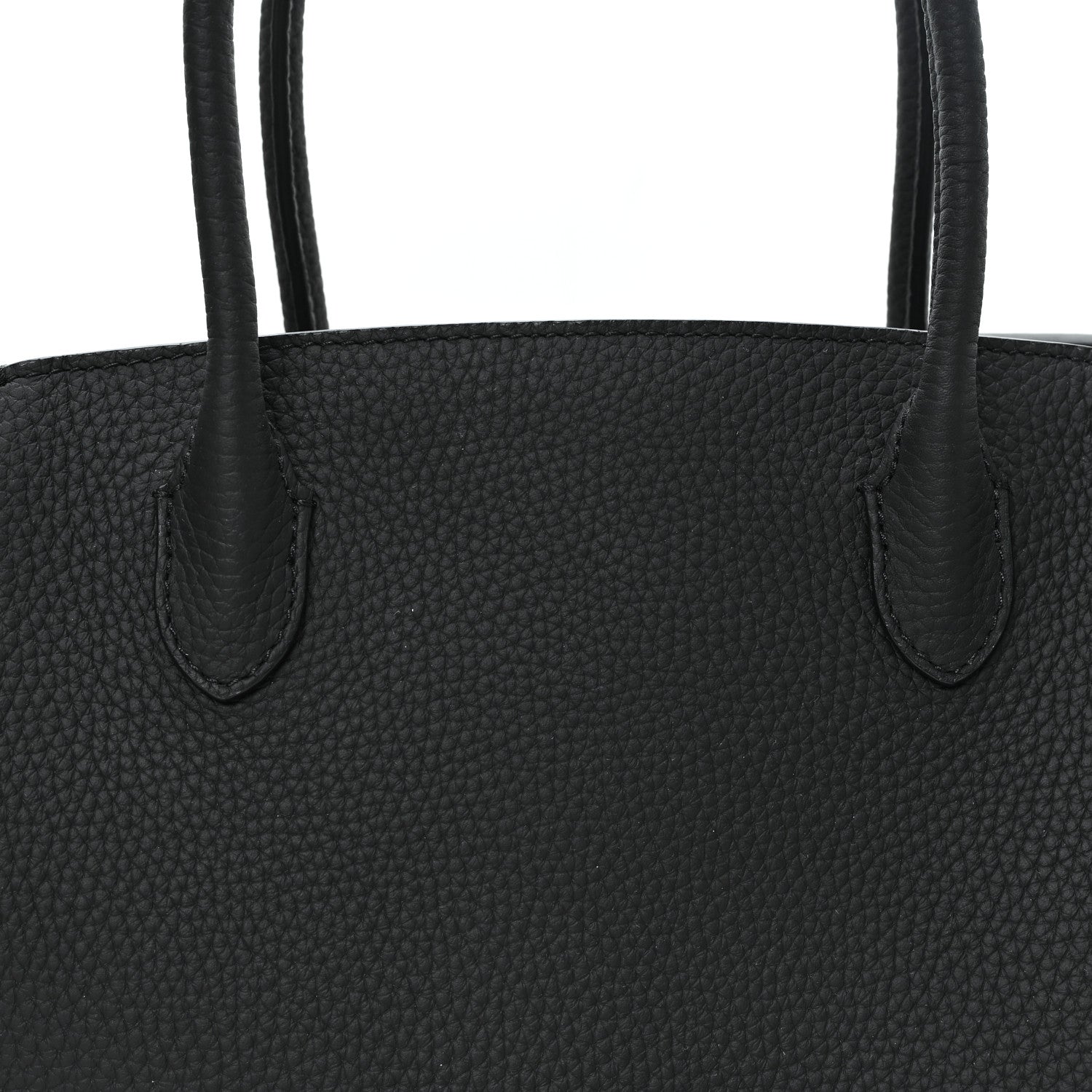 Grained Calfskin Marlo 12 Tote Bag Black Black