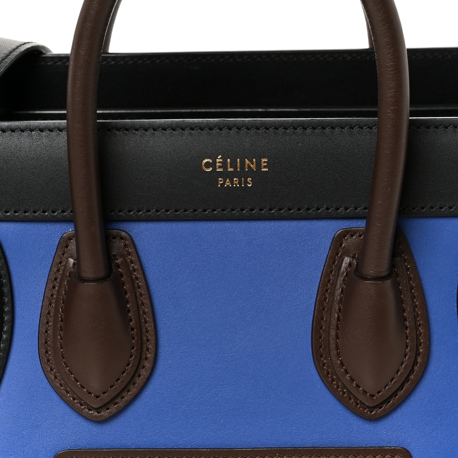 Smooth Calfskin Bullhide Nano Tri-Color Luggage Indigo