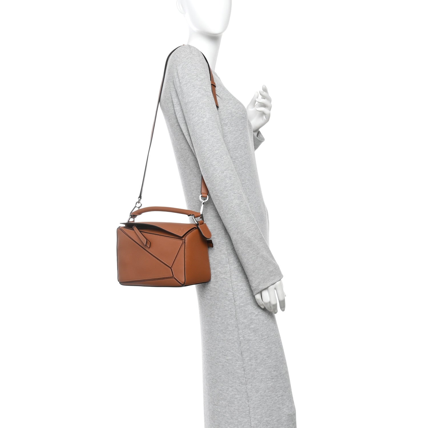 Calfskin Small Puzzle Bag Tan