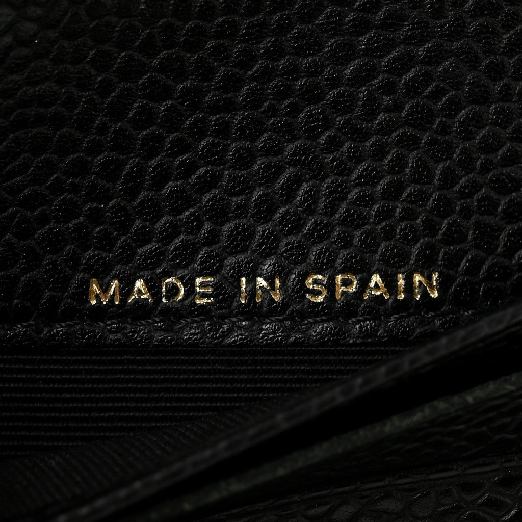 Caviar Quilted Compact French Flap Wallet Black