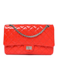 Distressed Patent Quilted 2.55 Reissue Flap Red