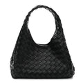 Nappa Intrecciato Small Campana Shoulder Bag Black
