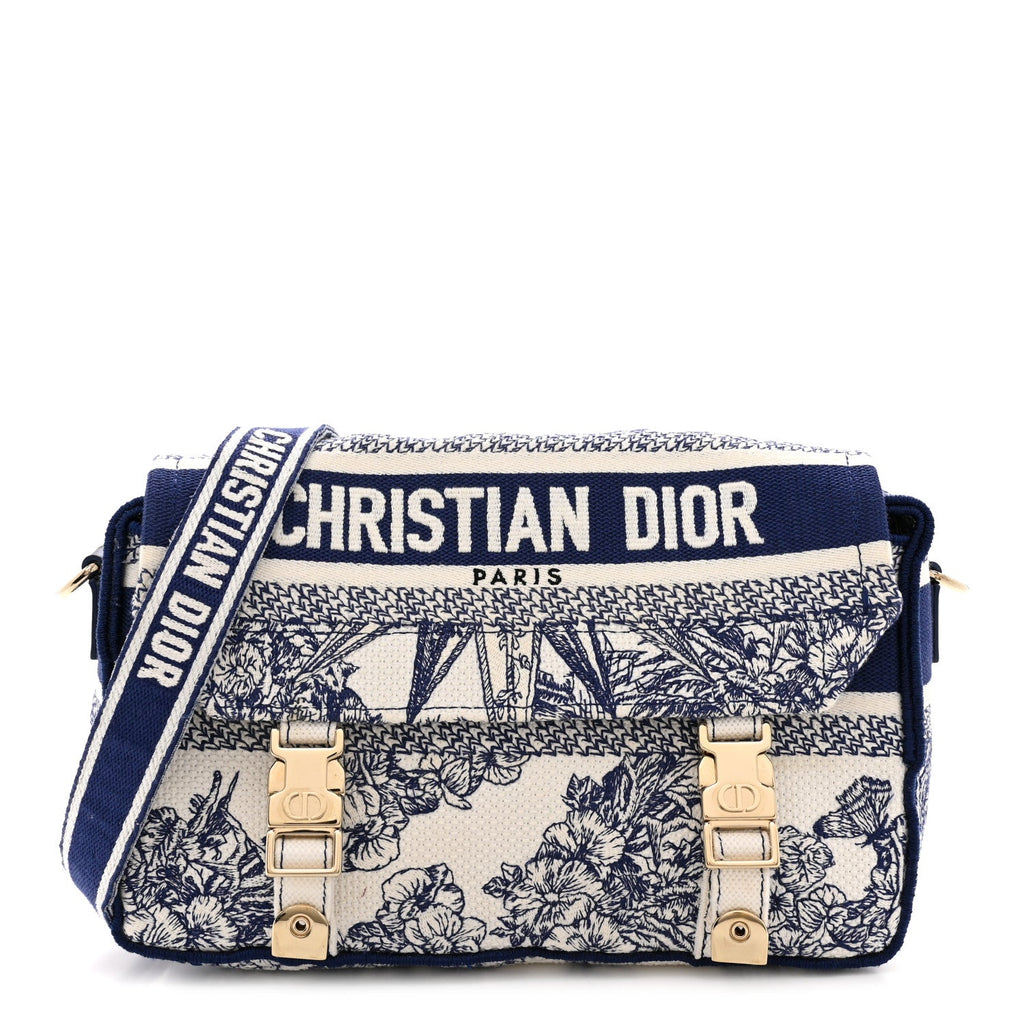 Canvas Embroidered Reve D'Infini Small Diorcamp Messenger  Blue