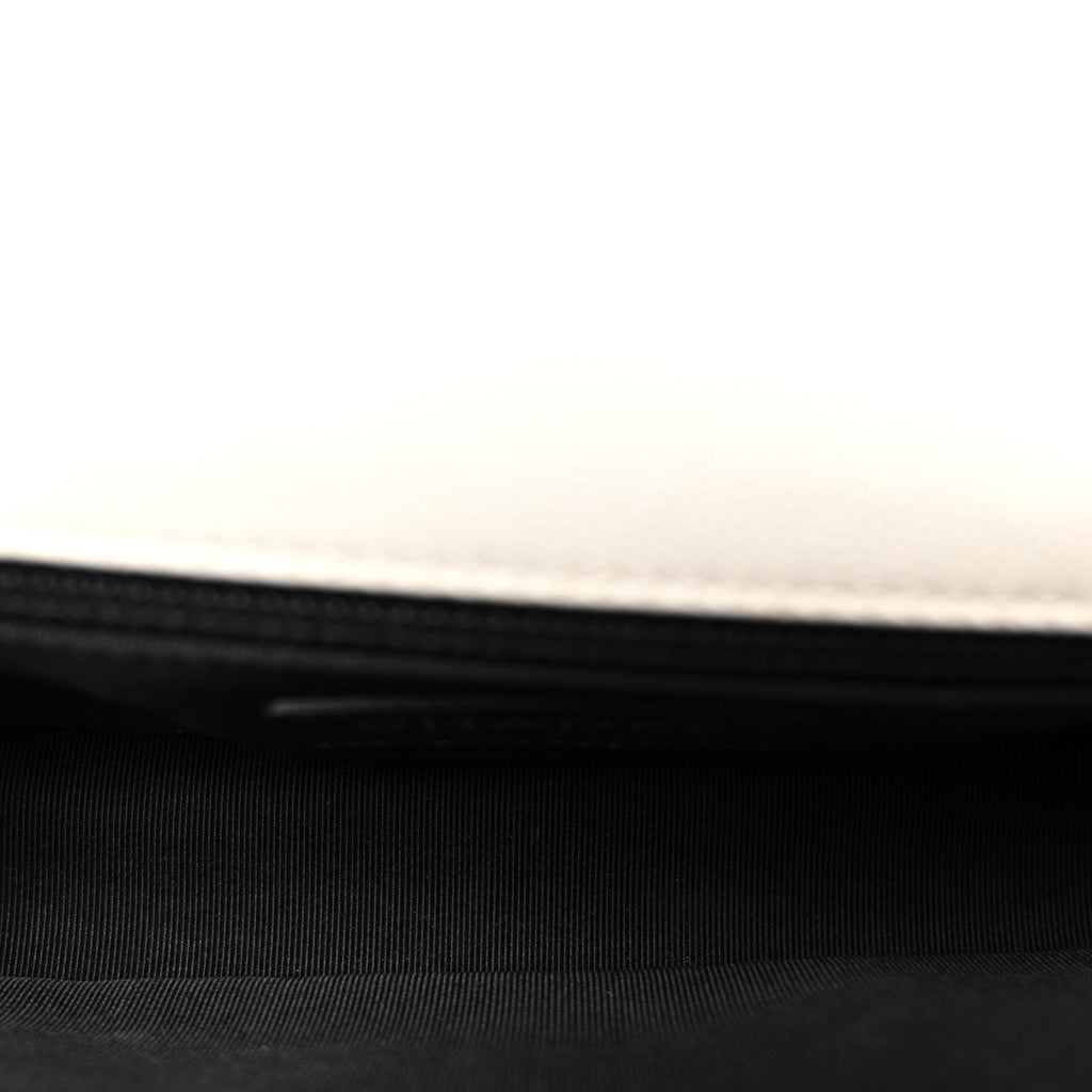 Caviar Quilted My Everything Small Flap White Black