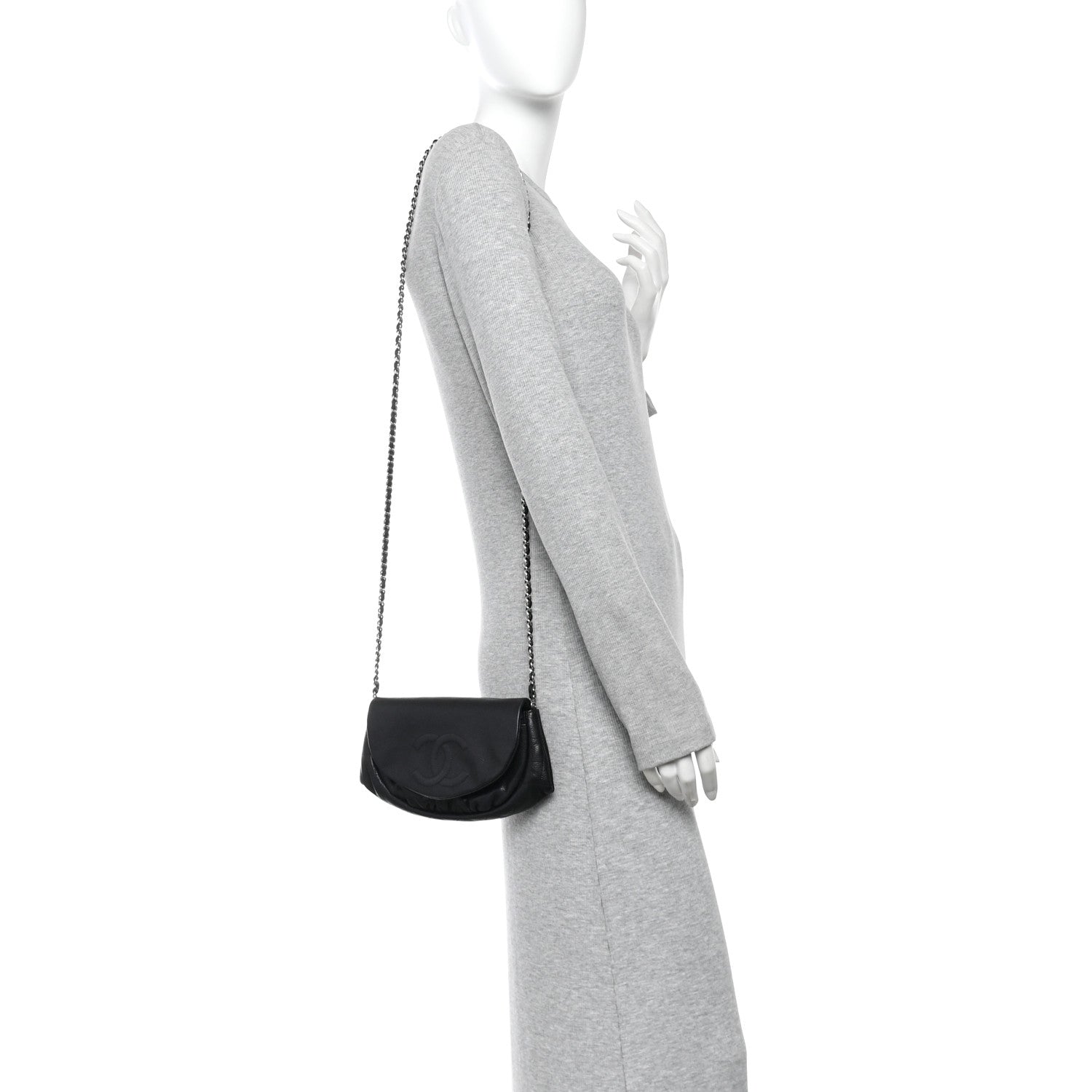 Caviar Half Moon Wallet On Chain WOC Black