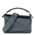 Calfskin Small Puzzle Bag Stone Blue