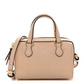 Gilbert Calfskin Jumbo GG Embossed Super Mini Top Handle Bowler Bag Beige
