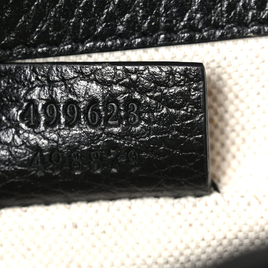 Dollar Calfskin Enamel Small Dionysus Shoulder Bag Black Electric Blue