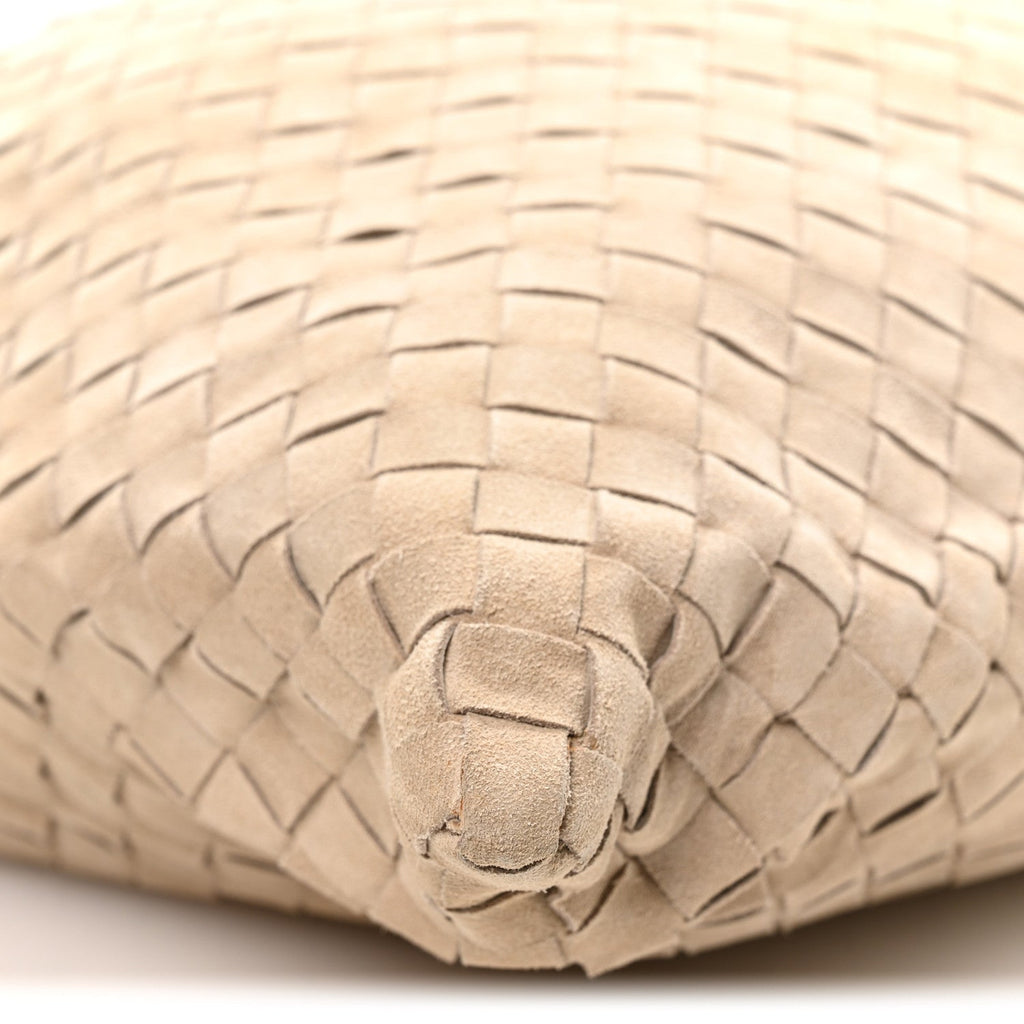 Suede Intrecciato Large Hop Ecru