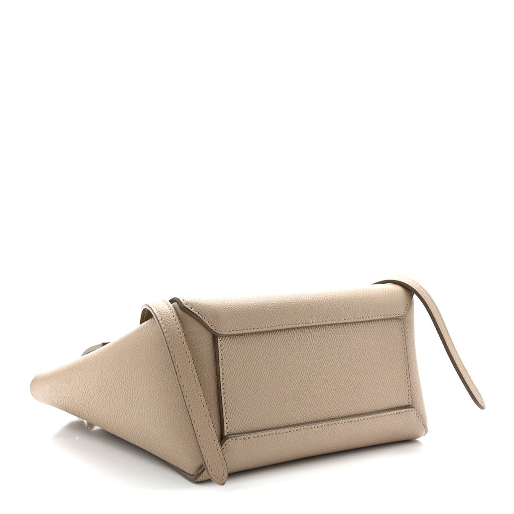 Grained Calfskin Nano Belt Bag Light Taupe