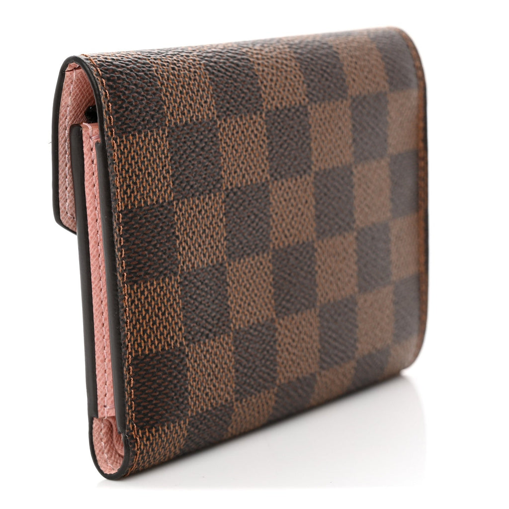 Damier Ebene Victorine Wallet Rose Ballerine