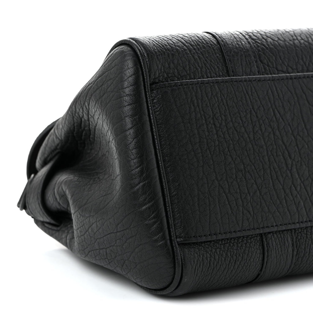 Natural Grain Small Bayswater Satchel Black