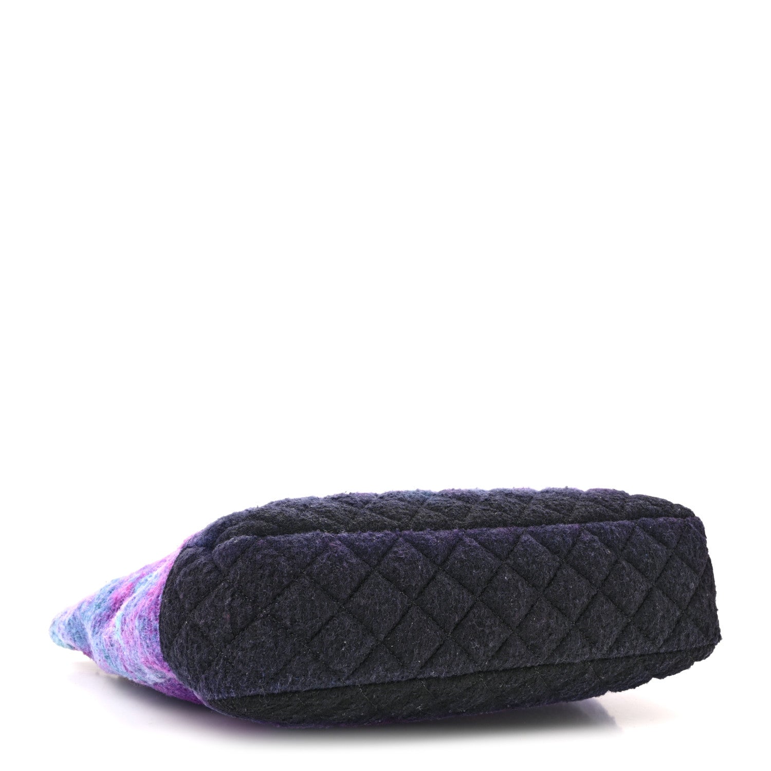 Wool Tweed CC Tote Purple Black Blue
