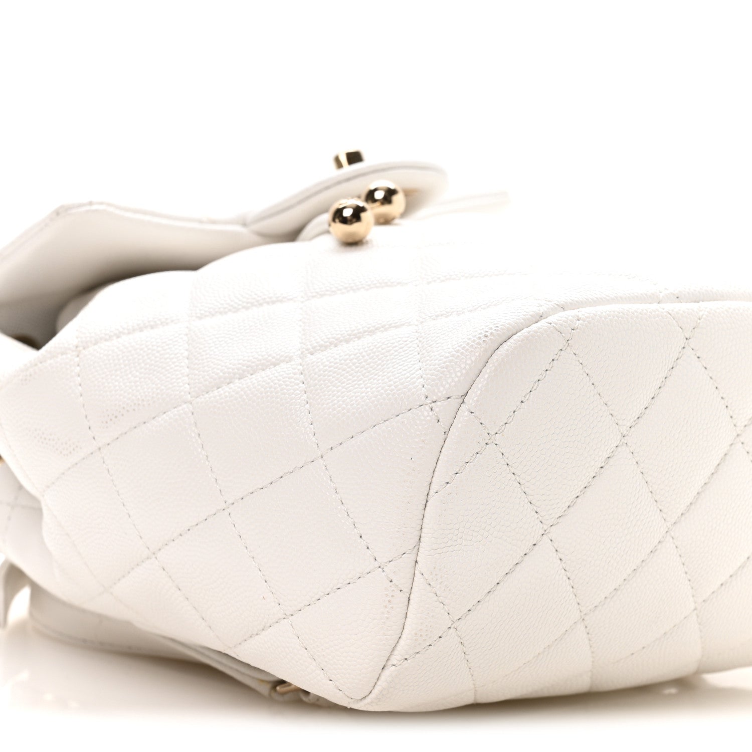 Caviar Quilted Mini Urban Spirit Backpack White White