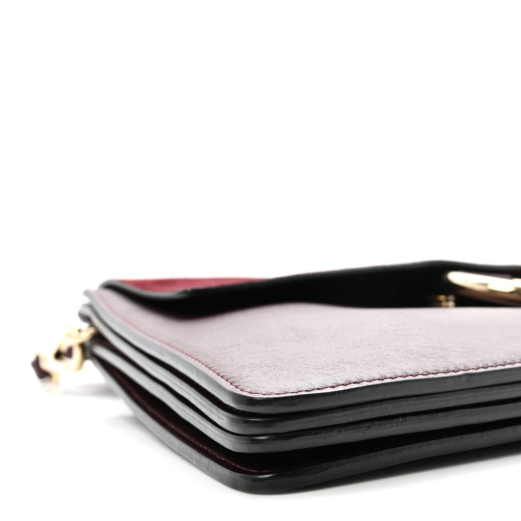 Calfskin Suede Medium Faye Shoulder Bag Dark Purple