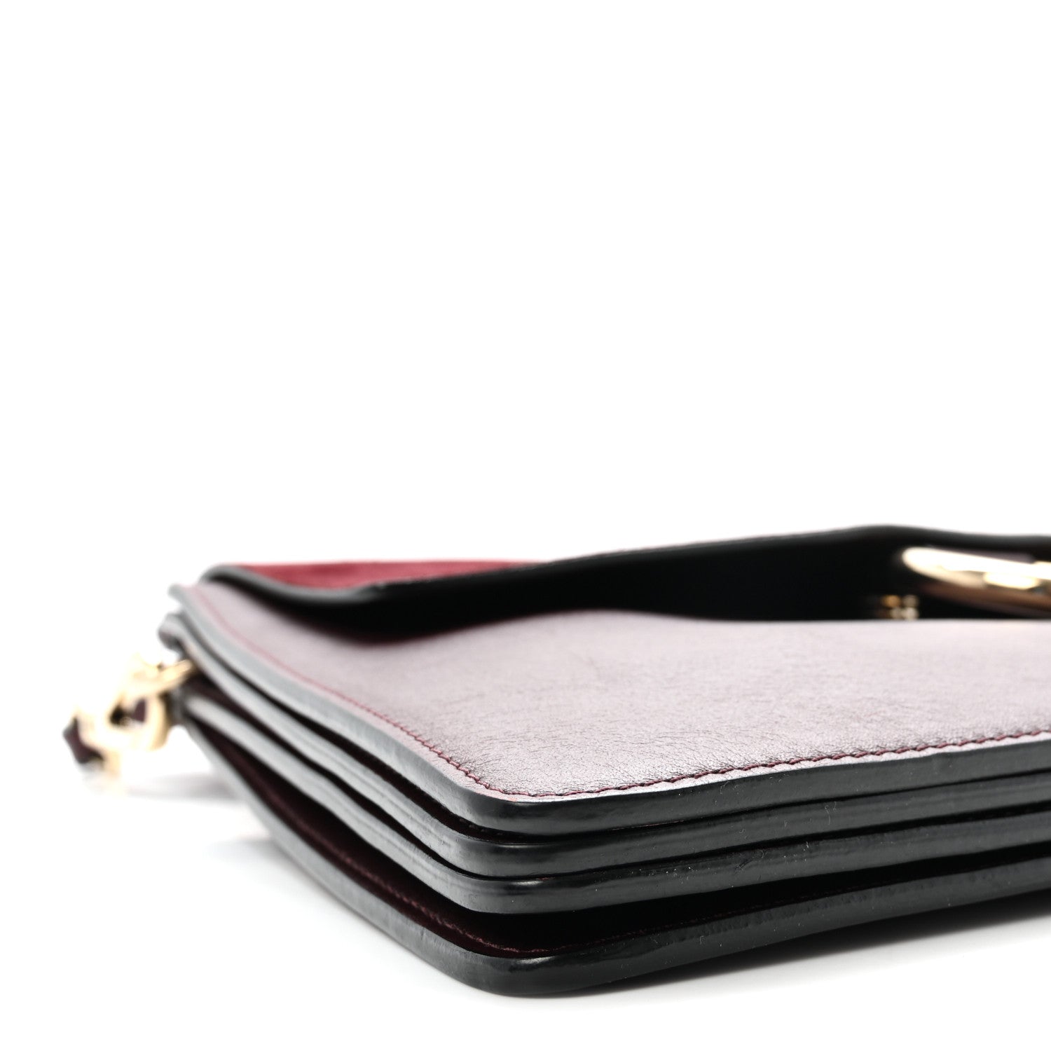 Calfskin Suede Medium Faye Shoulder Bag Dark Purple