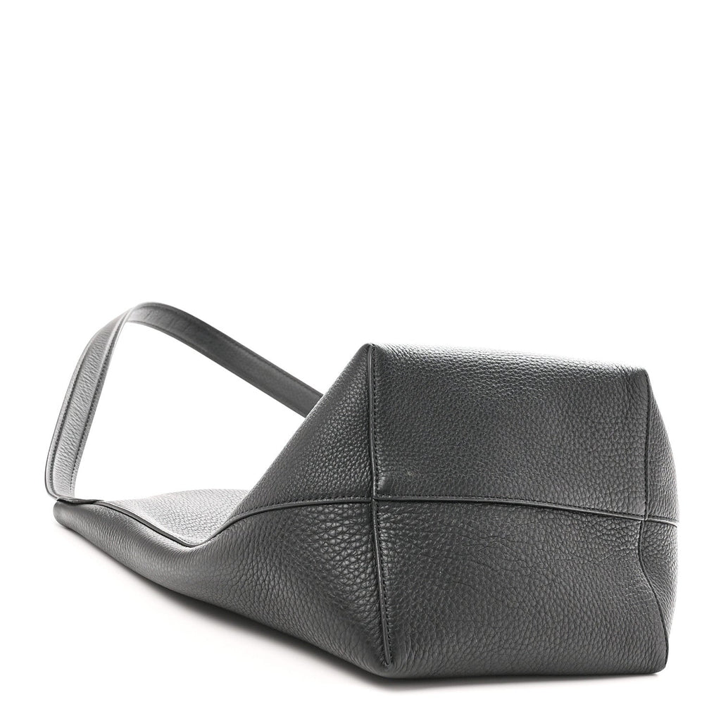 Grained Calfskin Medium N/S Park Tote Black