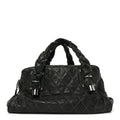 Distressed Lambskin Lady Braid Bowler Grey