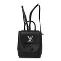 Calfskin Lockme Mini Backpack Black