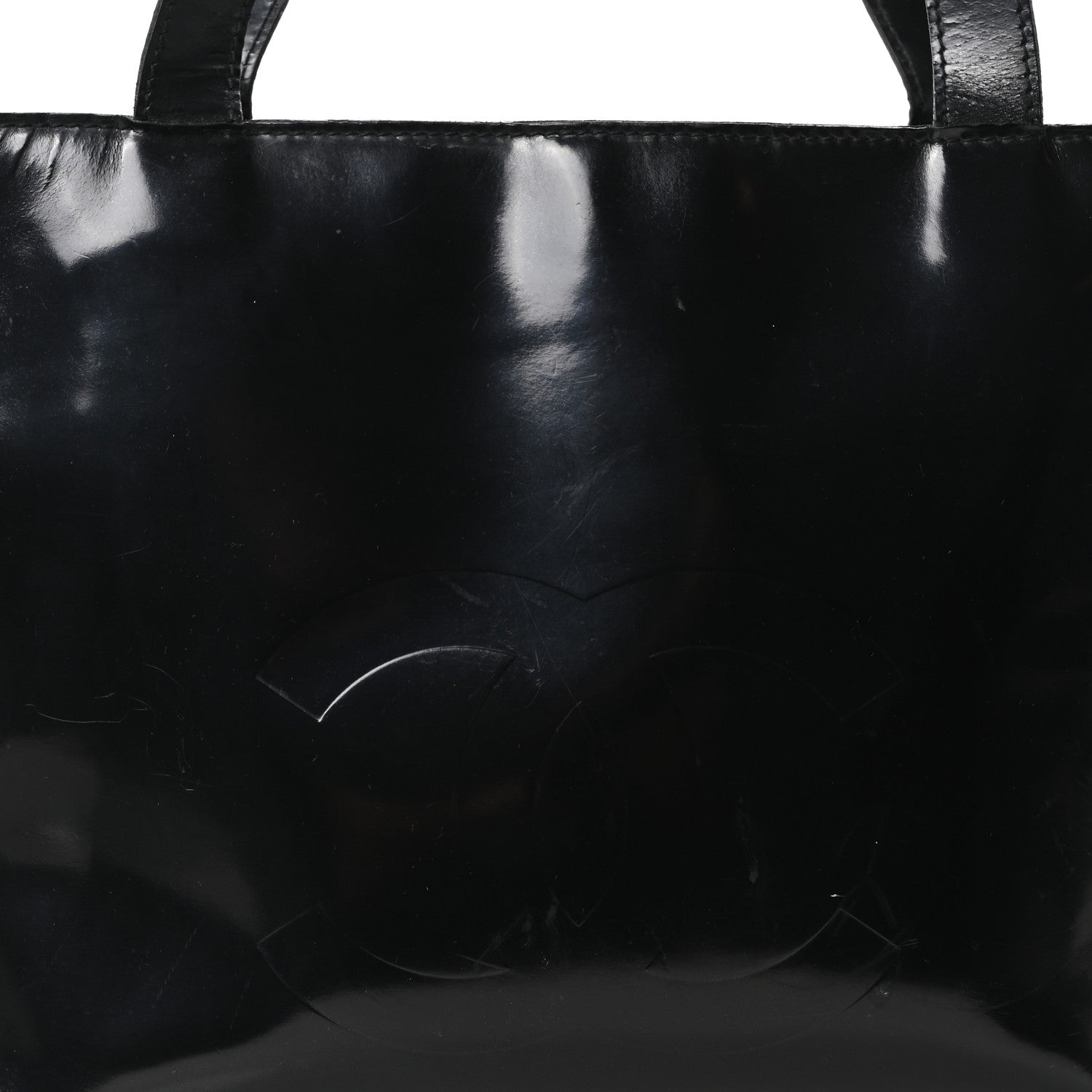 Patent CC Shopper Tote Black