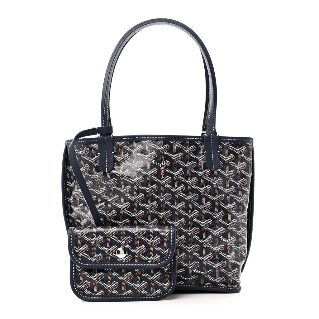 Goyardine Reversible Mini Anjou Navy